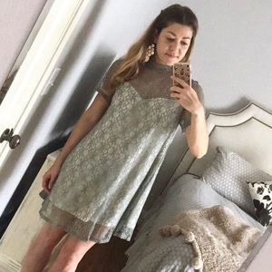 Sage Green Lace Dress